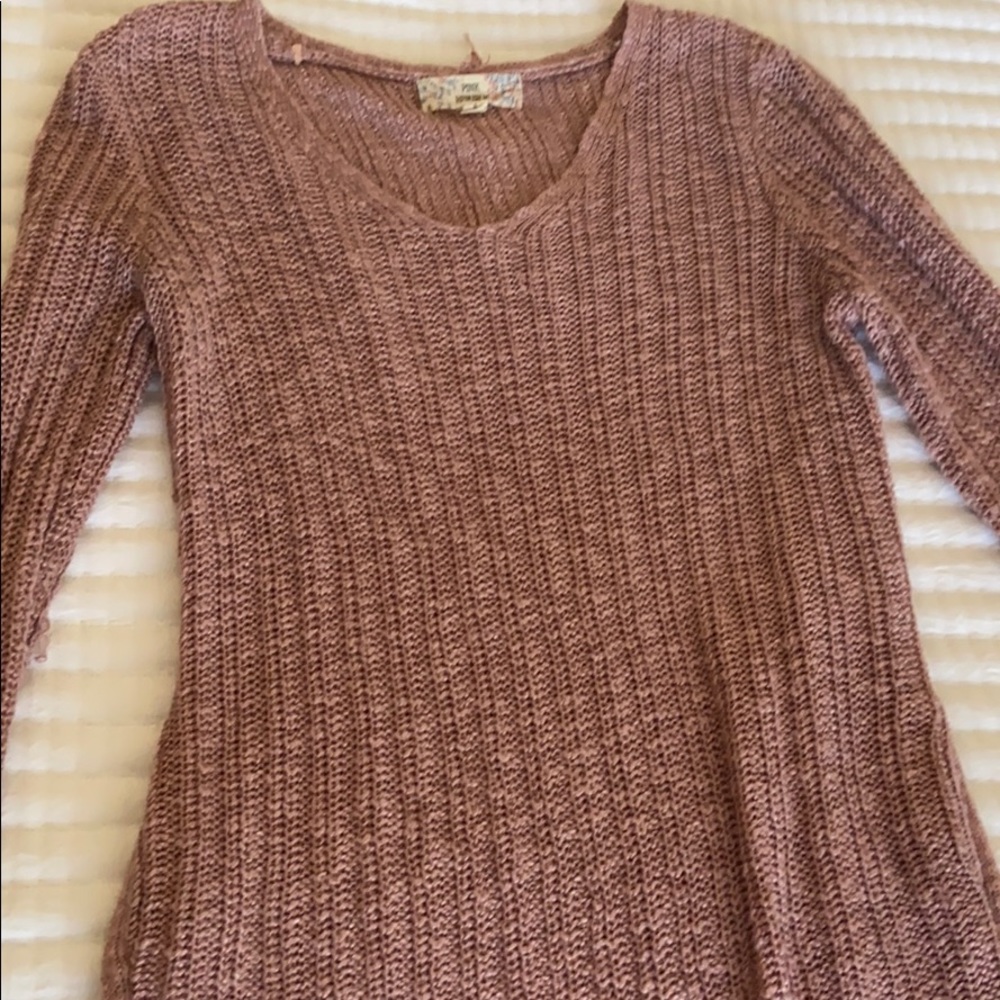 Cute pink sweater knitted